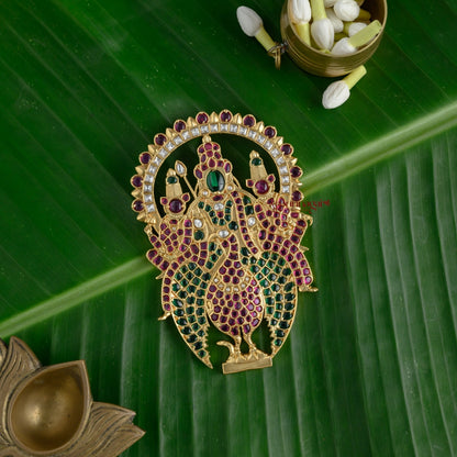 Lord Murugan Valli Deivanai Kemp Pendant 