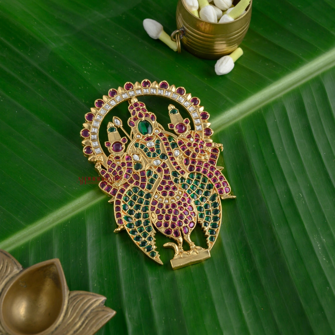 Lord Murugan Valli Deivanai Kemp Pendant 