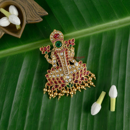Goddess Mahalakshmi Kemp Pendant - White