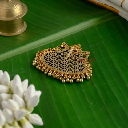 Royal Look Peacock Pendant - Blue With Green