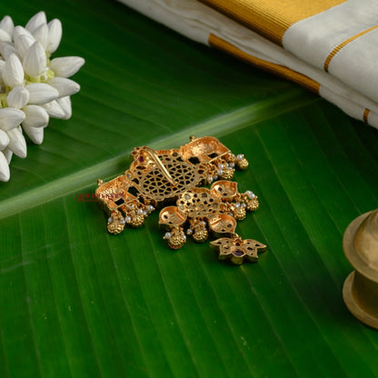 Classy Elephant Kemp Pendant - Blue