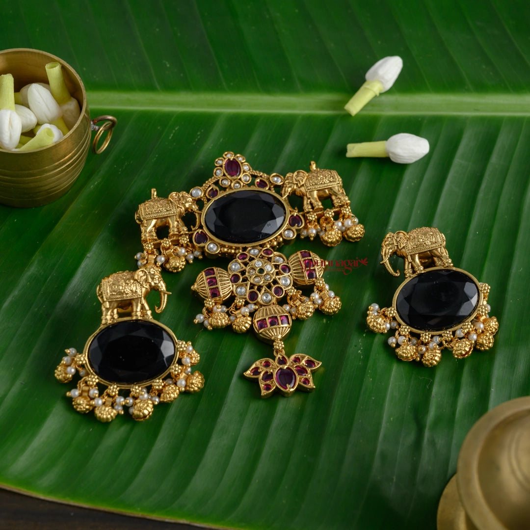 Classy Elephant Kemp Pendant - Blue