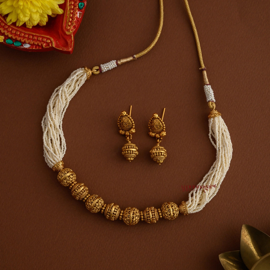 Stylish Antique Beaded Necklace
