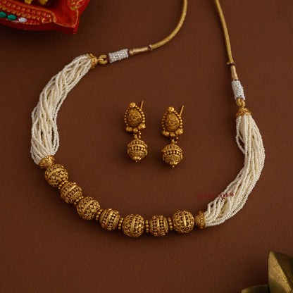Stylish Antique Beaded Necklace