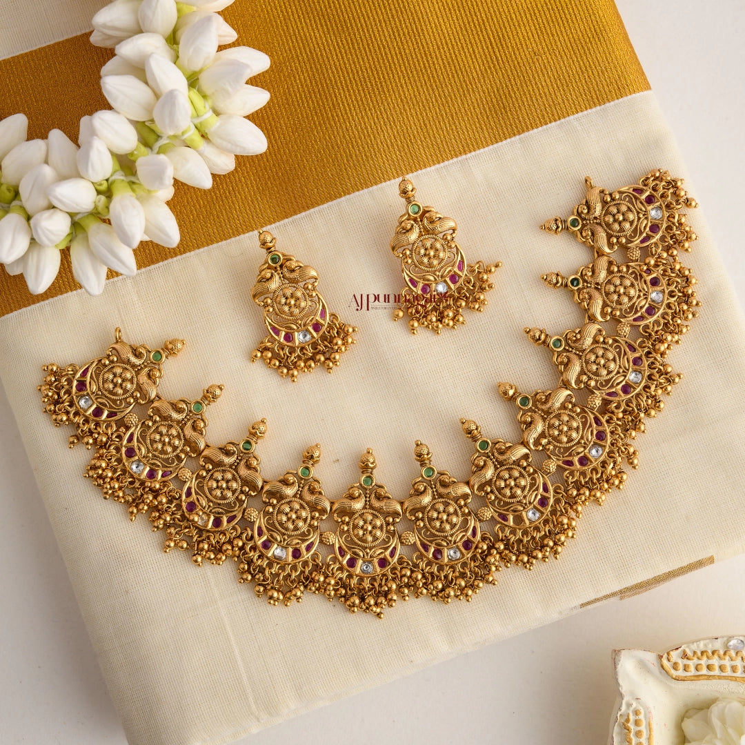 Half Moon Shaped Bridal Necklace