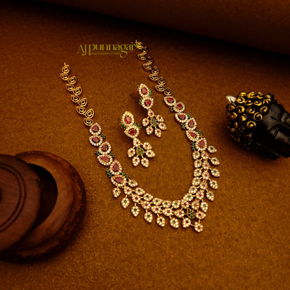 Stunning Matte Finish AD Stone Necklace