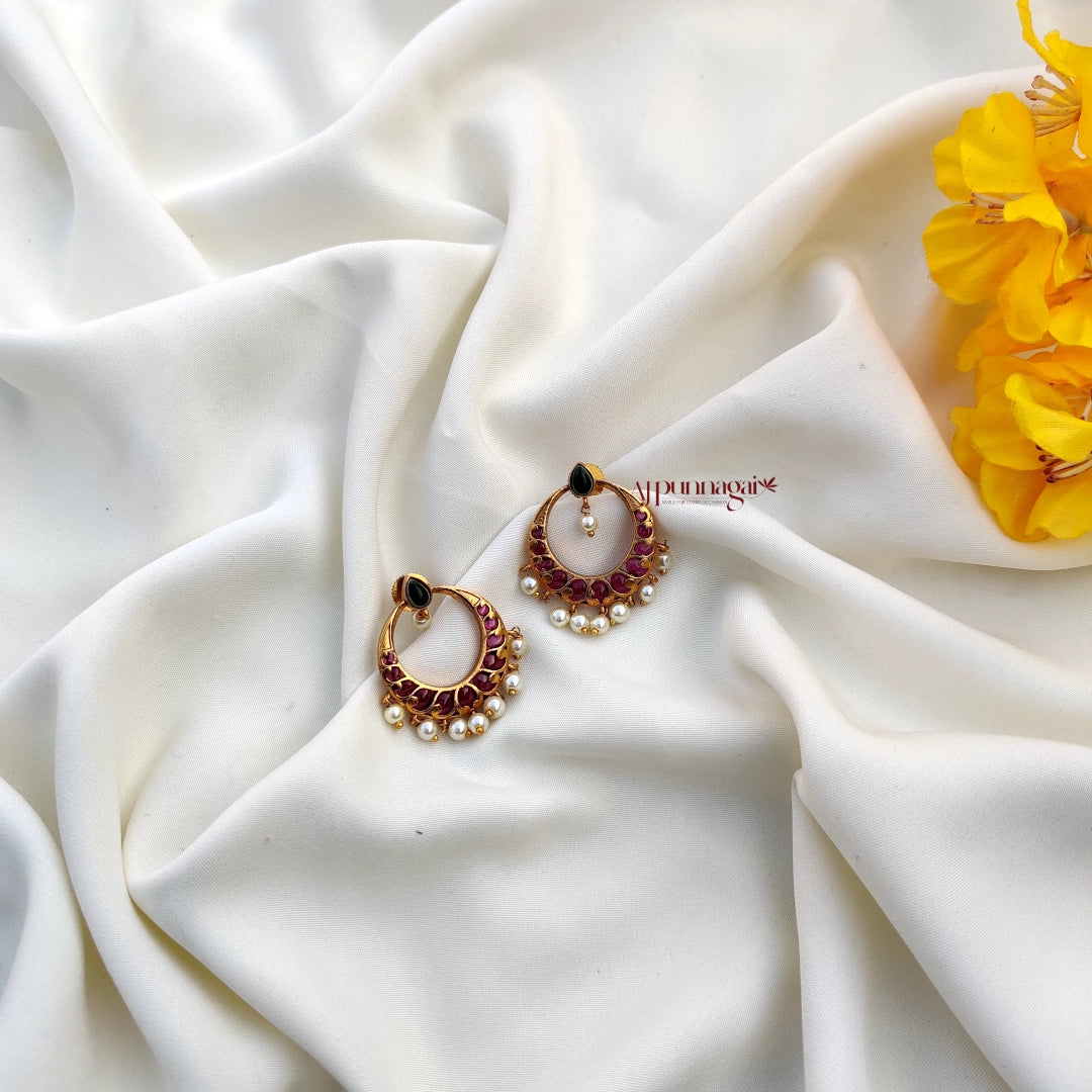 Minimalist design Matt finish Chandbali Earring – AJ Punnagai