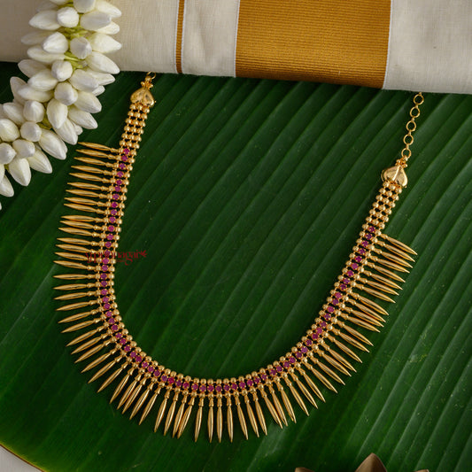 Pink Stone Mulla Mottu Necklace
