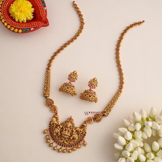 Fine Crafted Lakshmi Bridal Haram - Multi