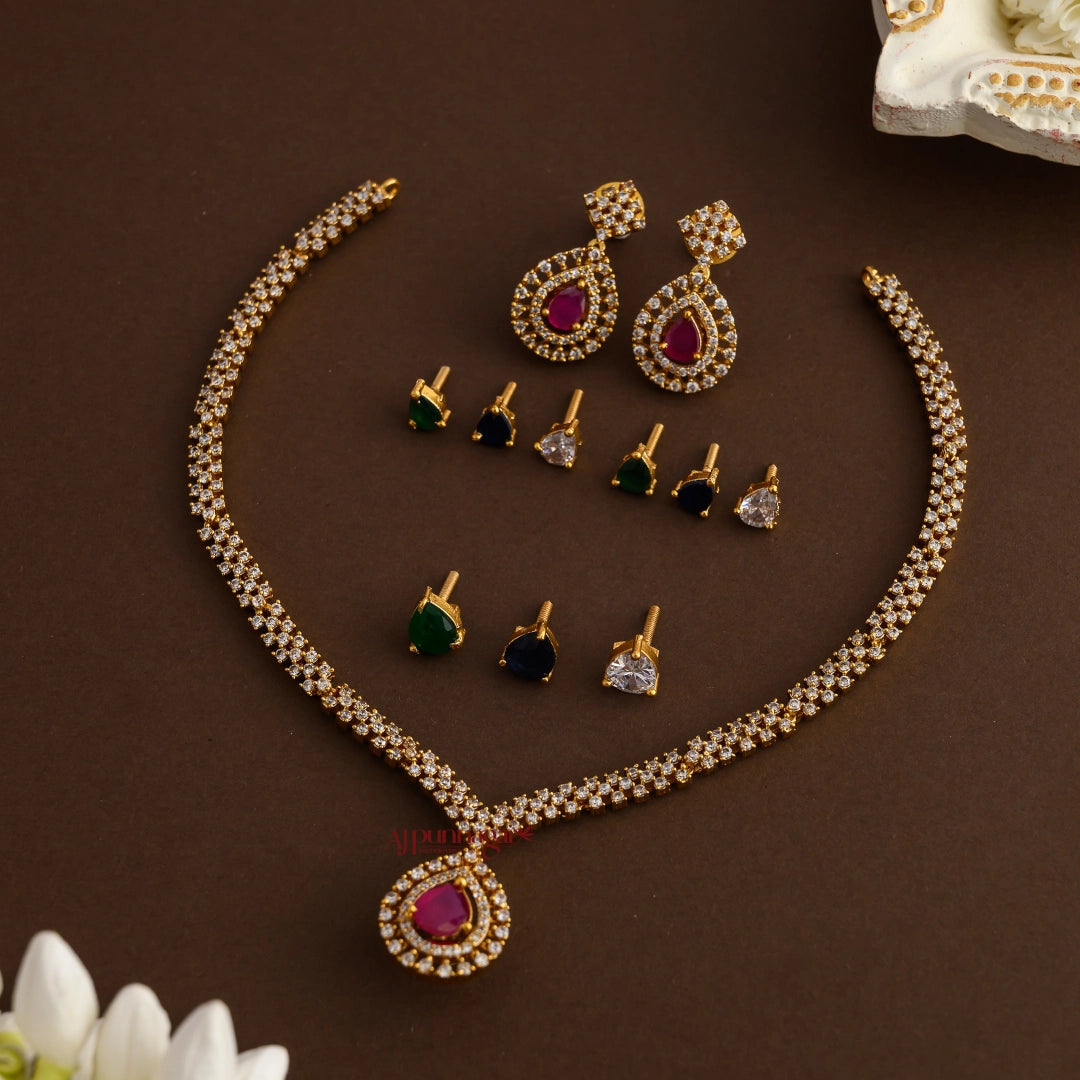 Sparkling AD Interchangeable Necklace