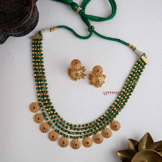 Green Beaded Rani Haram