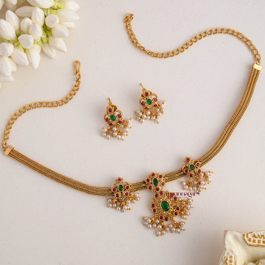 Stunning Floral Kemp Matt Necklace