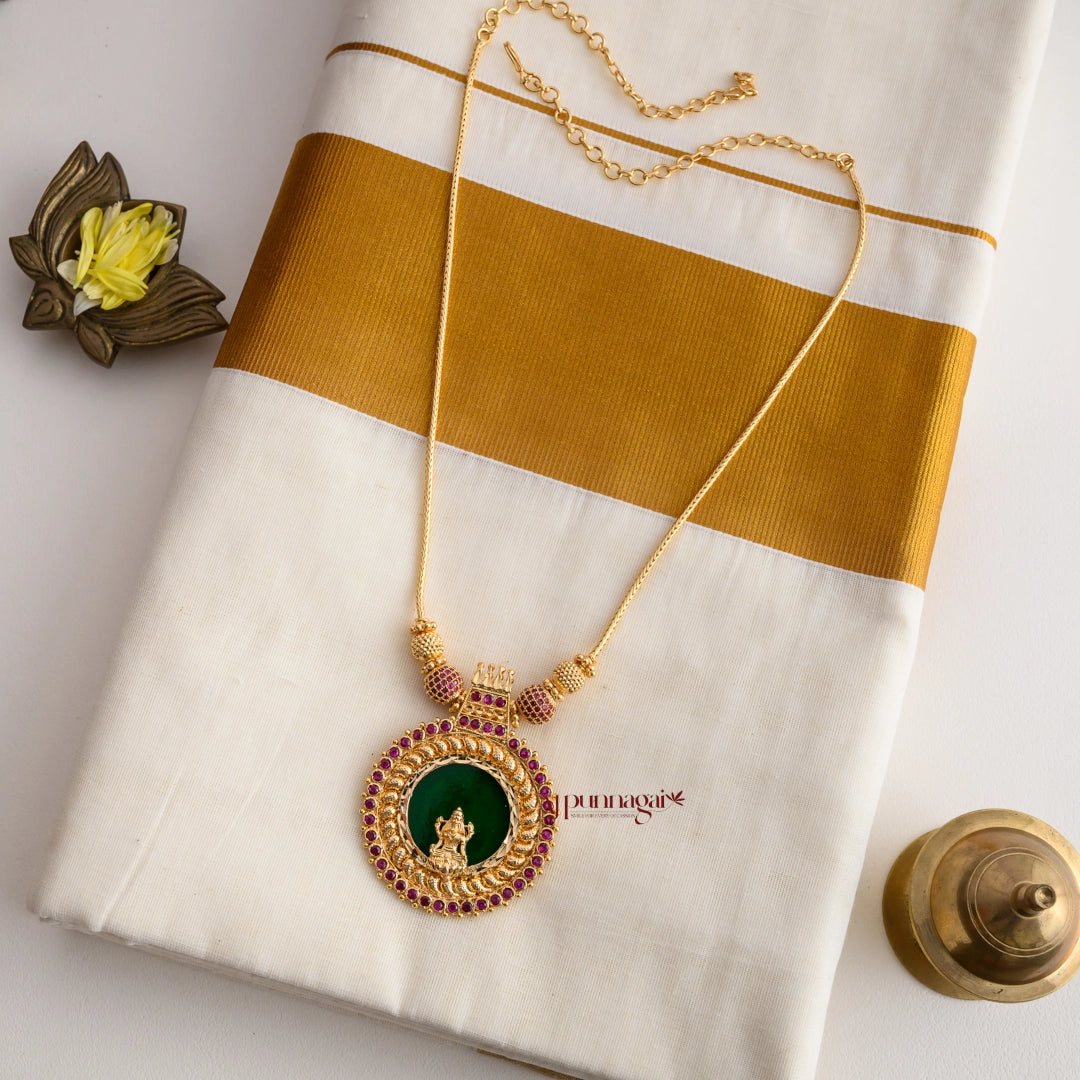 Lakshmi Round Palakka Necklace