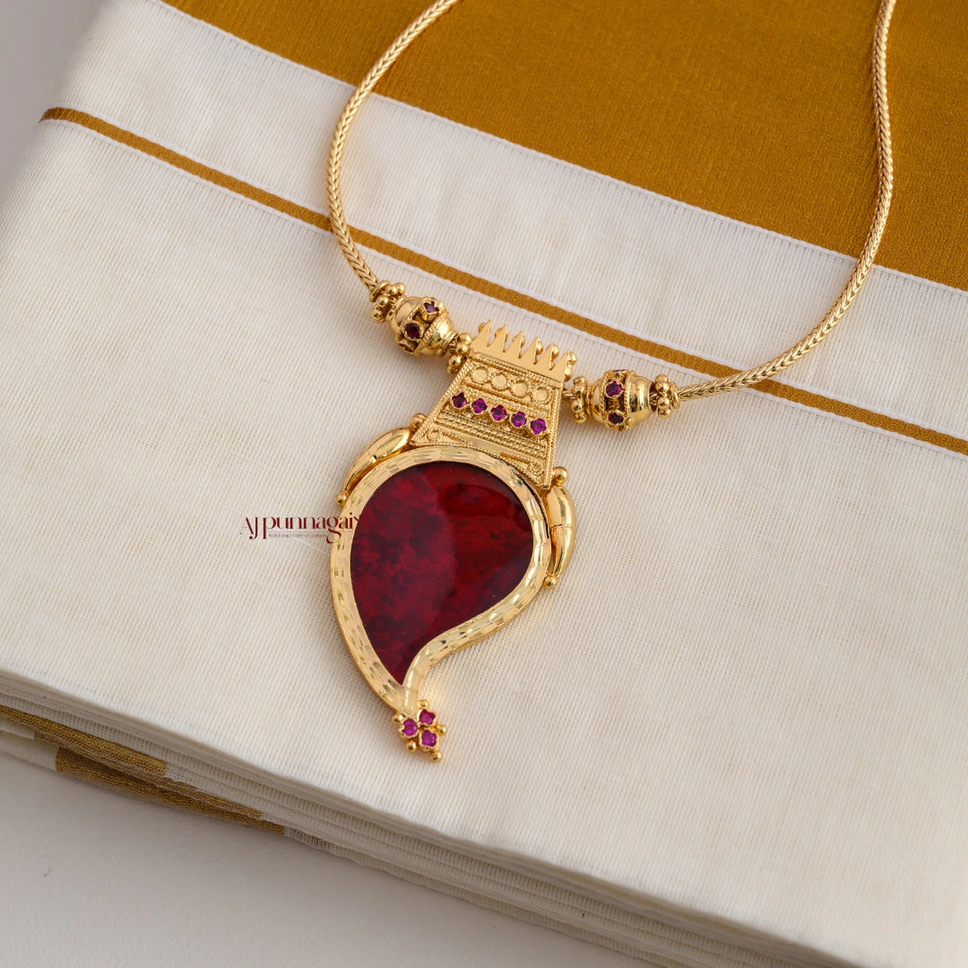 Mango Palakka Necklace - Red