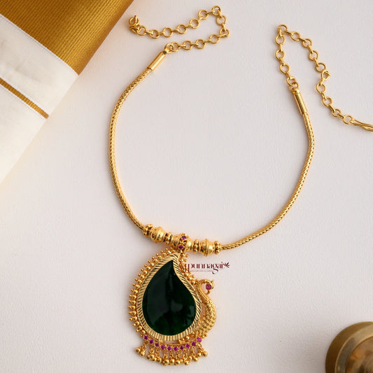 Peacock Palakka Necklace - Right