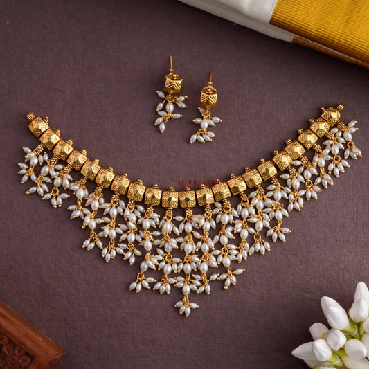 Bold Guttupusalu Rice Pearl Necklace