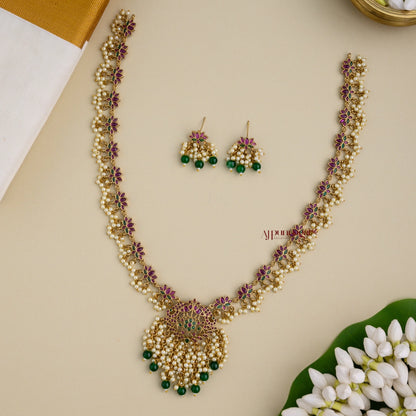 Royal Look Lotus Guttapusalu Mid Haram - Green 