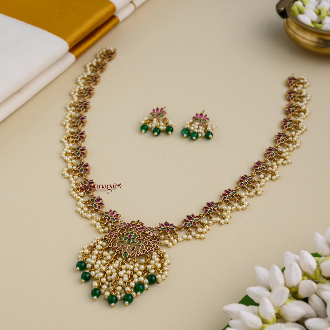 Royal Look Lotus Guttapusalu Mid Haram - Green 