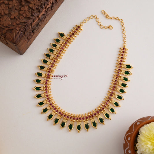 Unique Green Nagapadam Necklace