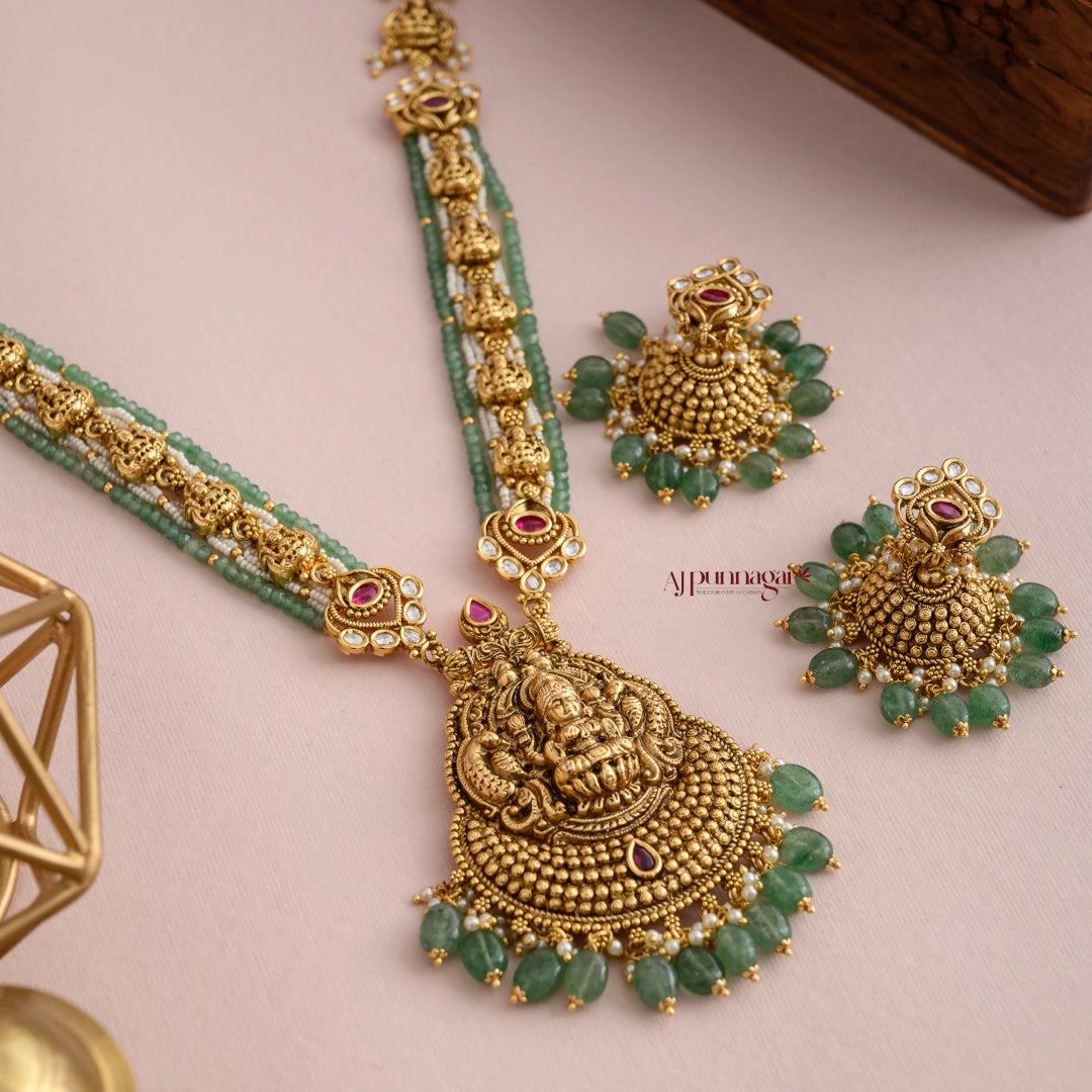 Grand Gold Look Alike Lakshmi Bridal Haram