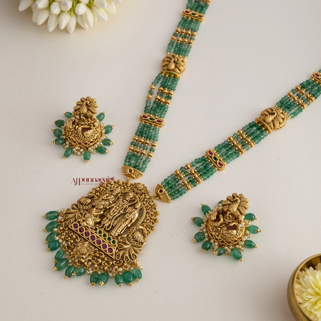 Ram Sita Green Beaded Bridal Haram