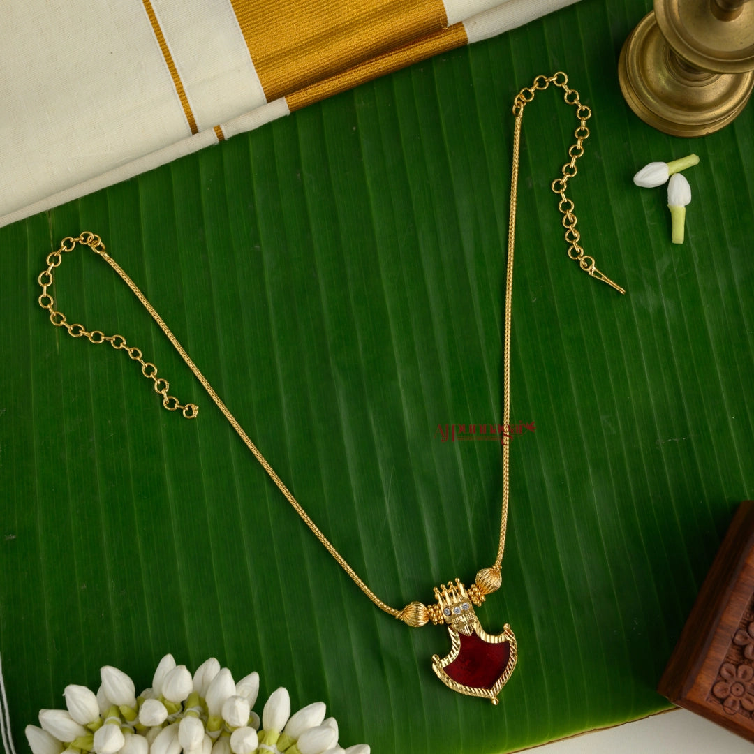 Red Kerala Palakka Necklace