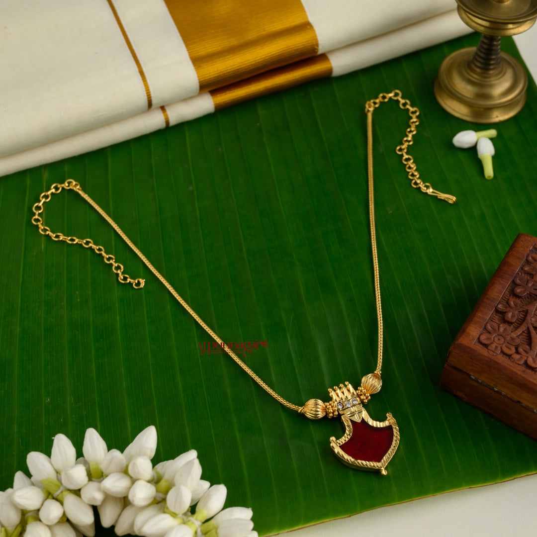 Red Kerala Palakka Necklace