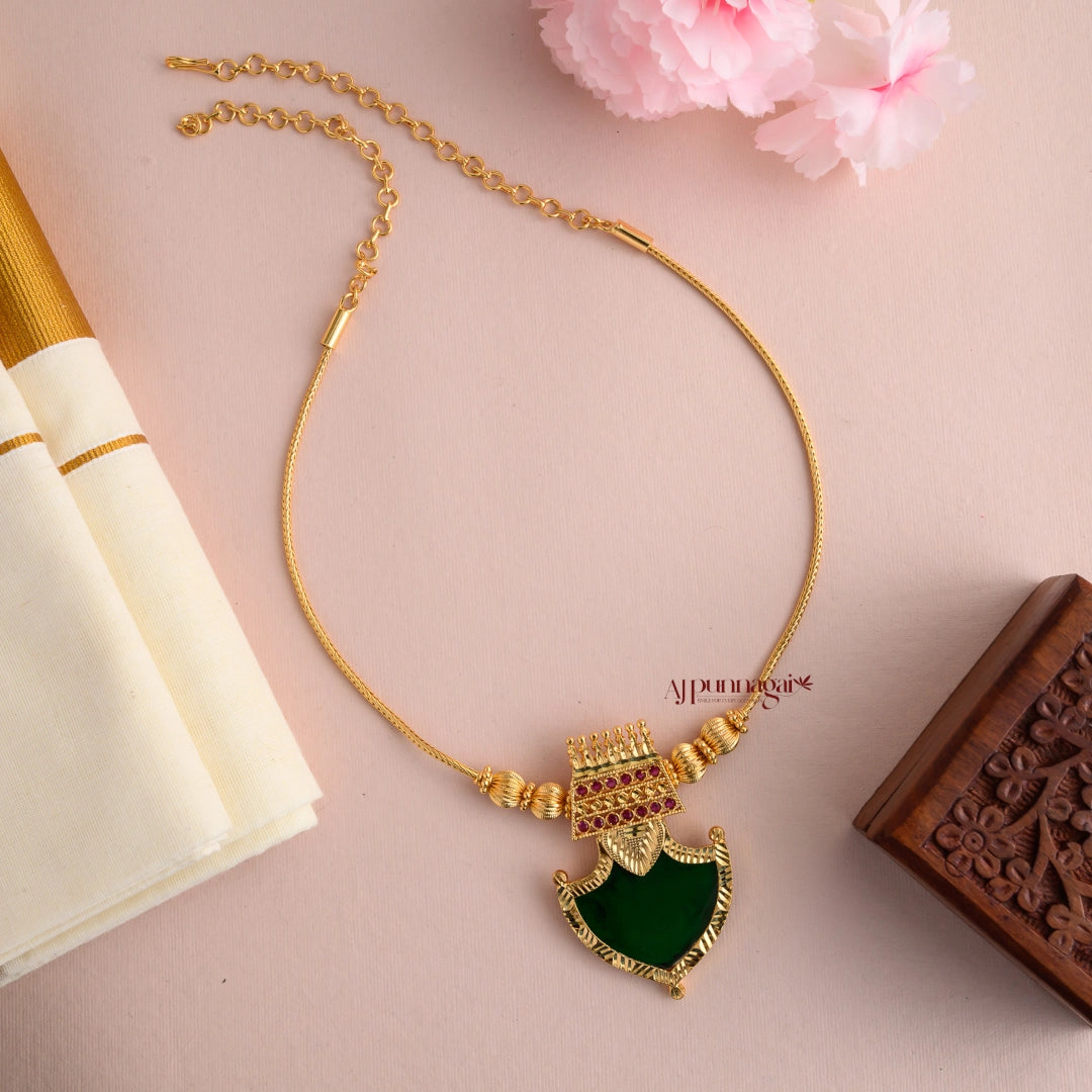 Green Palakka Kerala Traditional Necklace