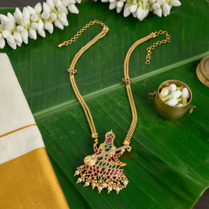 Goddess Saraswathi Kemp Pendant Chain