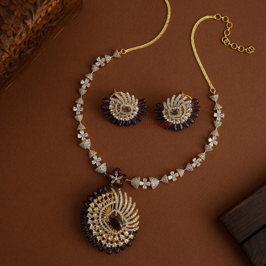 Gold Look Alike Floral Guttupusalu Necklace