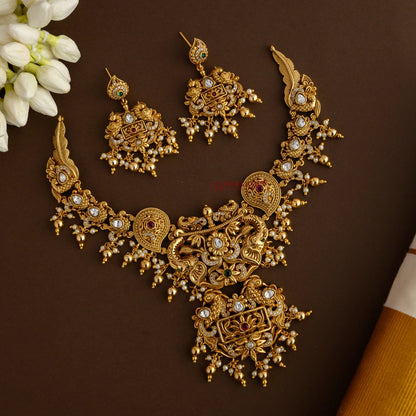 Gold Look Alike Peacock Necklace