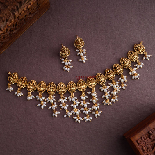 Lakshmi Rice Pearl Guttupusalu Necklace