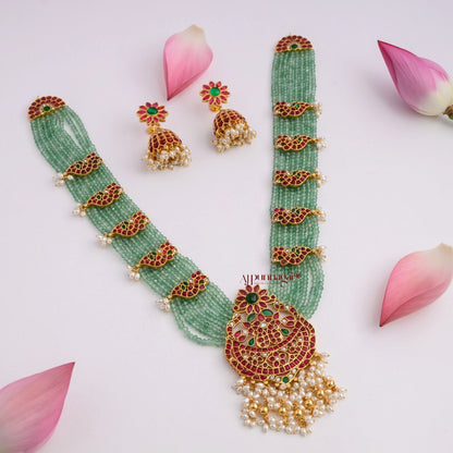 Grand Mint Green Beaded Non Idol Haram