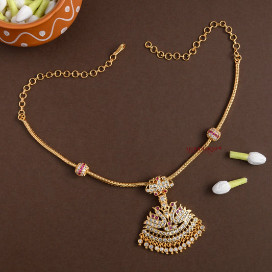 Peacock Traditional Gold Finish Impon Attigai