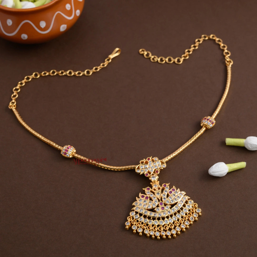 Peacock Traditional Gold Finish Impon Attigai