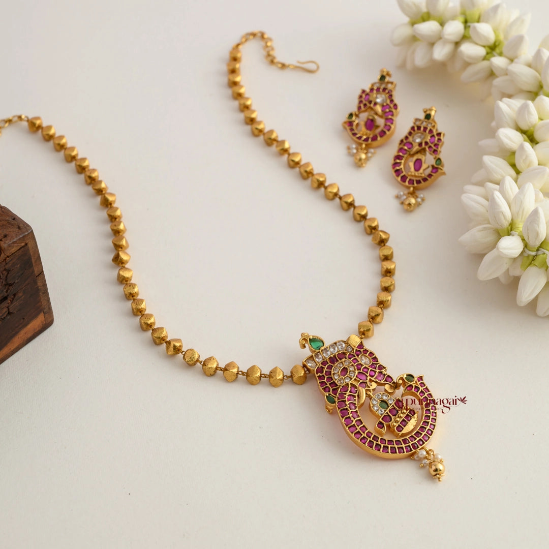Ganesha With Lingam Kemp Pendant Chain