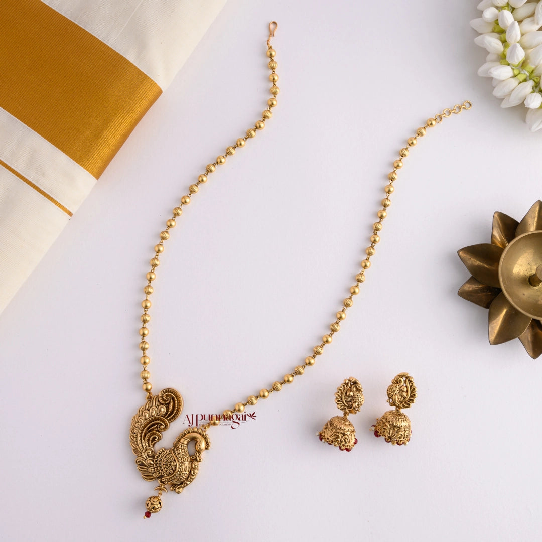 Traditional Annam Pendant Chain – AJ Punnagai