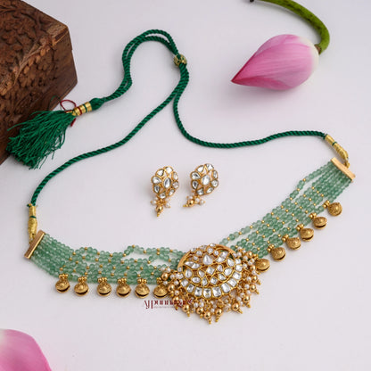 Mint Green Beaded Bridal Choker