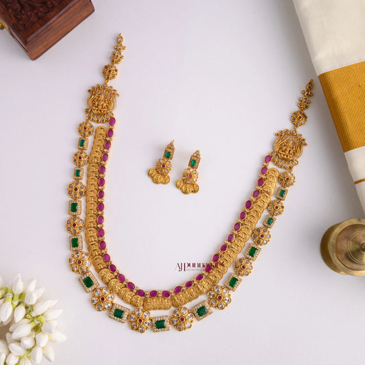 Double Layered Coin Lakshmi Haram