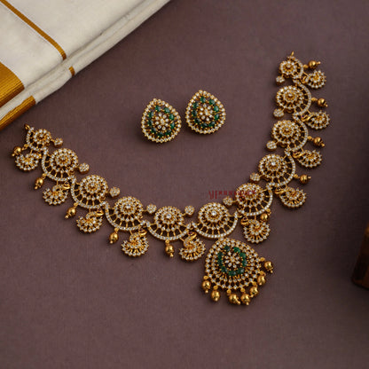 Sparkling AD Matt Necklace - Green