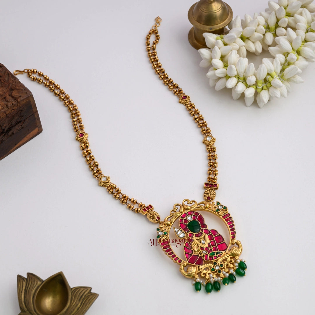 Kundan Jadau Murugan Pendant Chain