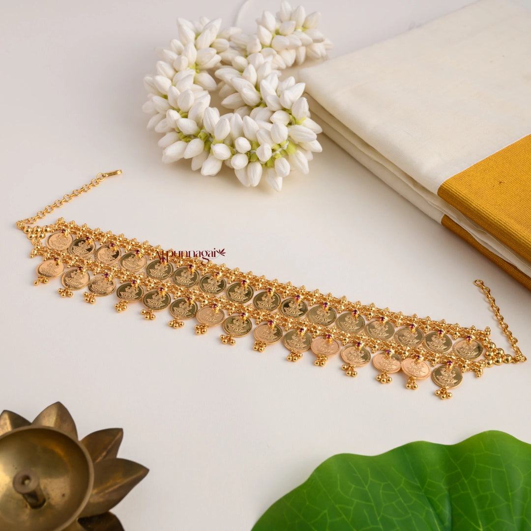 Grand Double Layered Lakshmi Coin  Choker