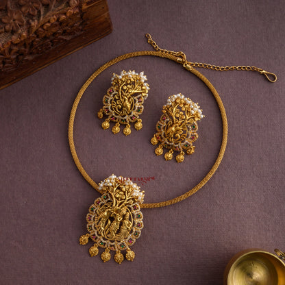Beautiful Radha Krishna Hasli Necklace