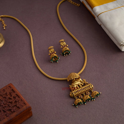 Classy Elephant Matte Pendant Chain