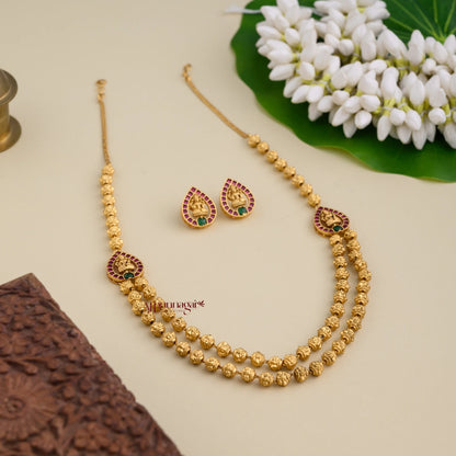 2 Layered Lakshmi Beaded Haram