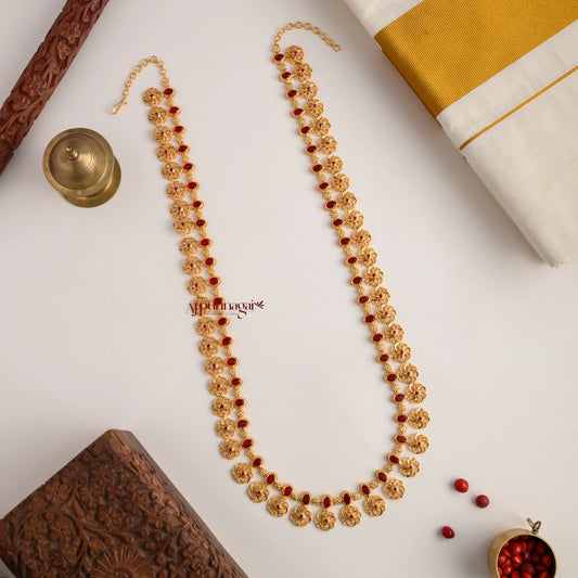 Gold Inspired Floral Sufi Haram - Red