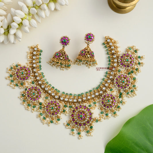 Royal Look Kundan Jadau Guttupusalu Necklace