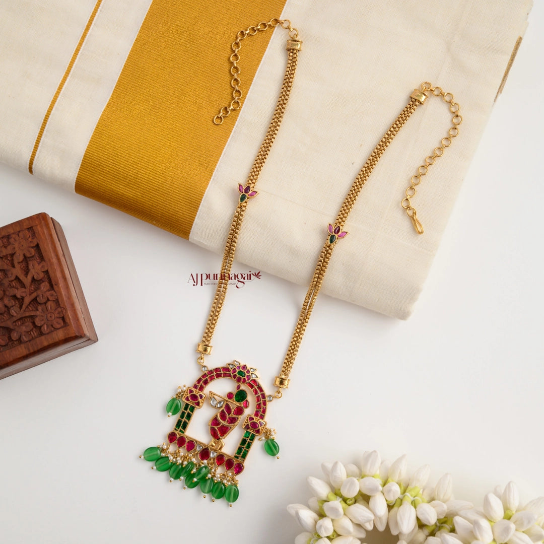 Kundan Jadau Krishna Pendant Chain