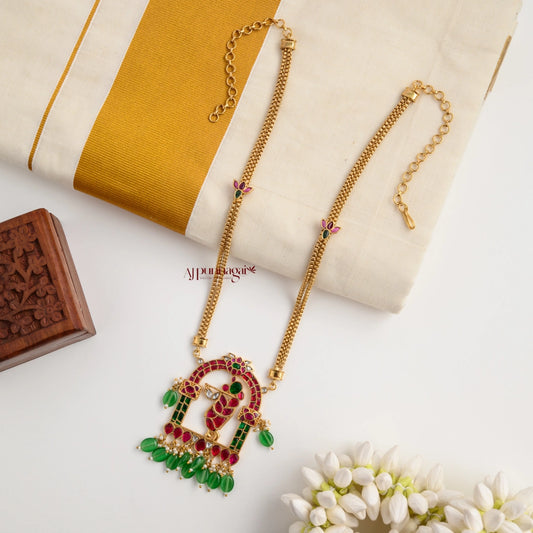Kundan Jadau Krishna Pendant Chain