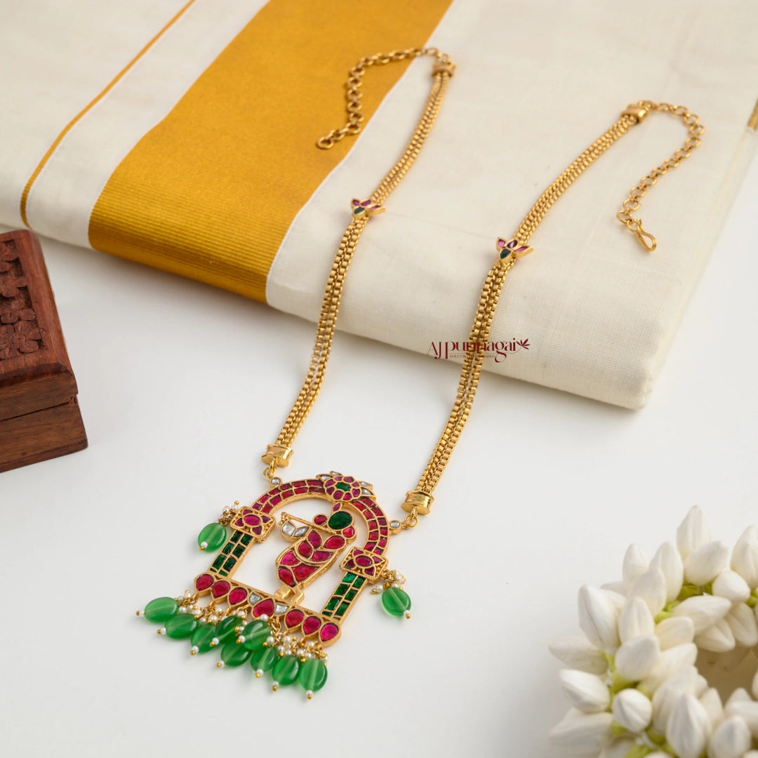 Kundan Jadau Krishna Pendant Chain